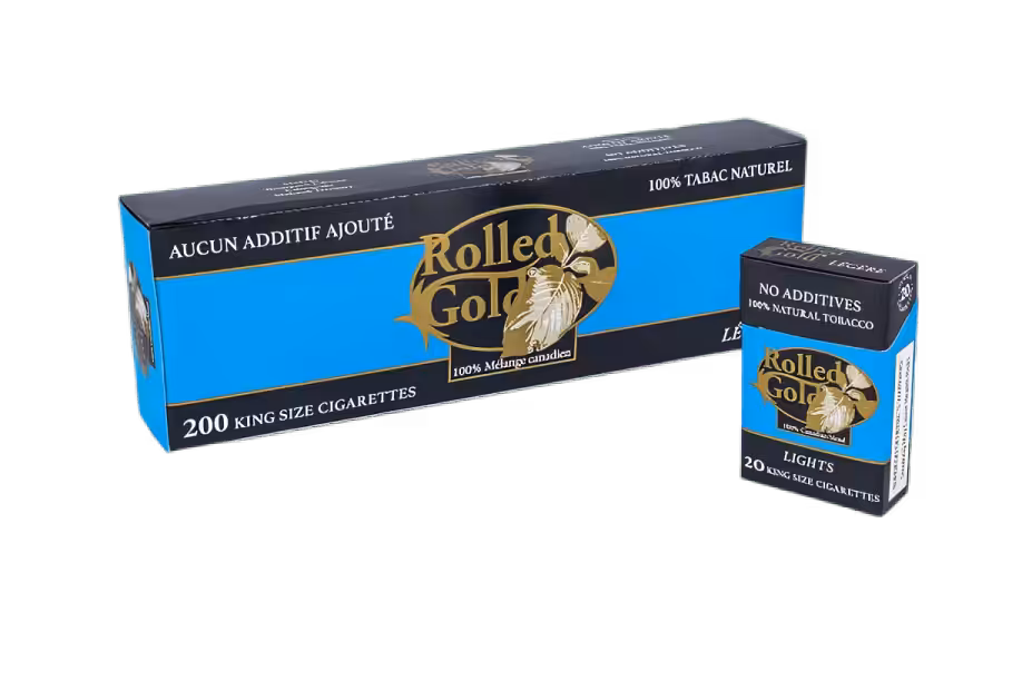 rolled-gold-lights-king-size-carton-and-pack-1.png Rolled Gold Light - Image 1
